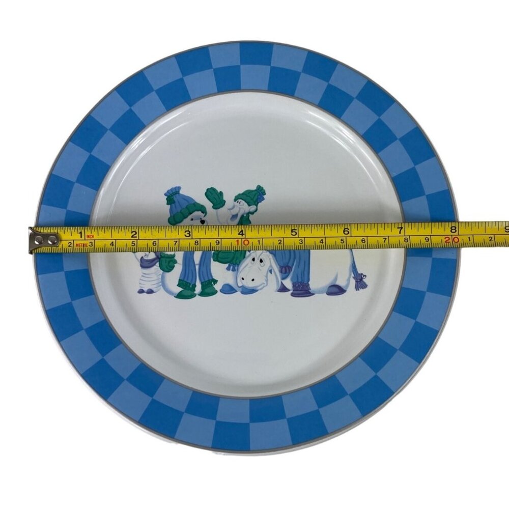 Walt Disney World Winnie The Pooh & Friends Winter Themed 8" Multicolor Plate - Picture 6 of 7